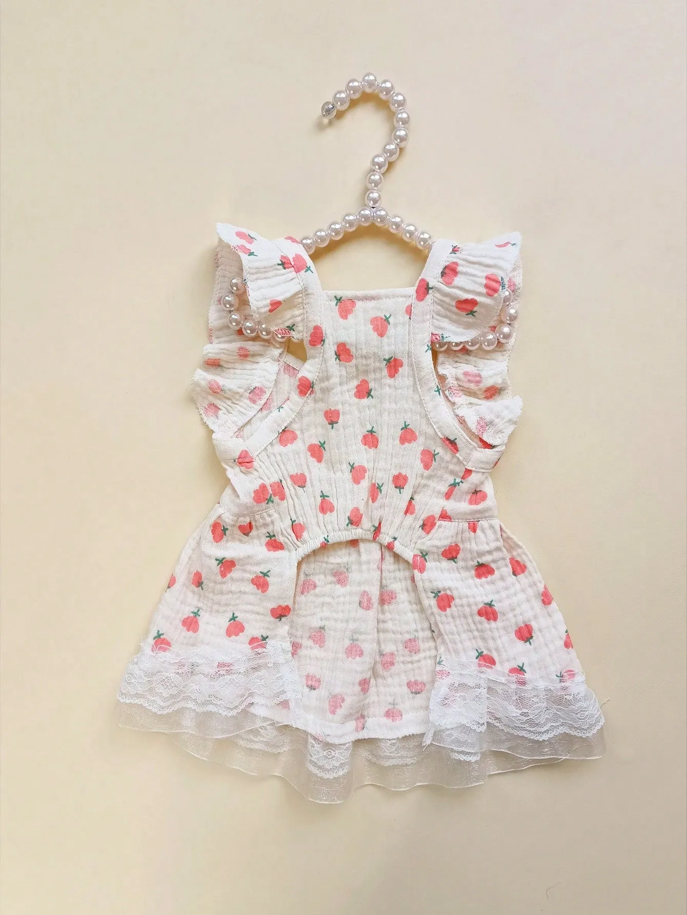 1pc Flower Print Pet Dress For Dog And Cat For Summer