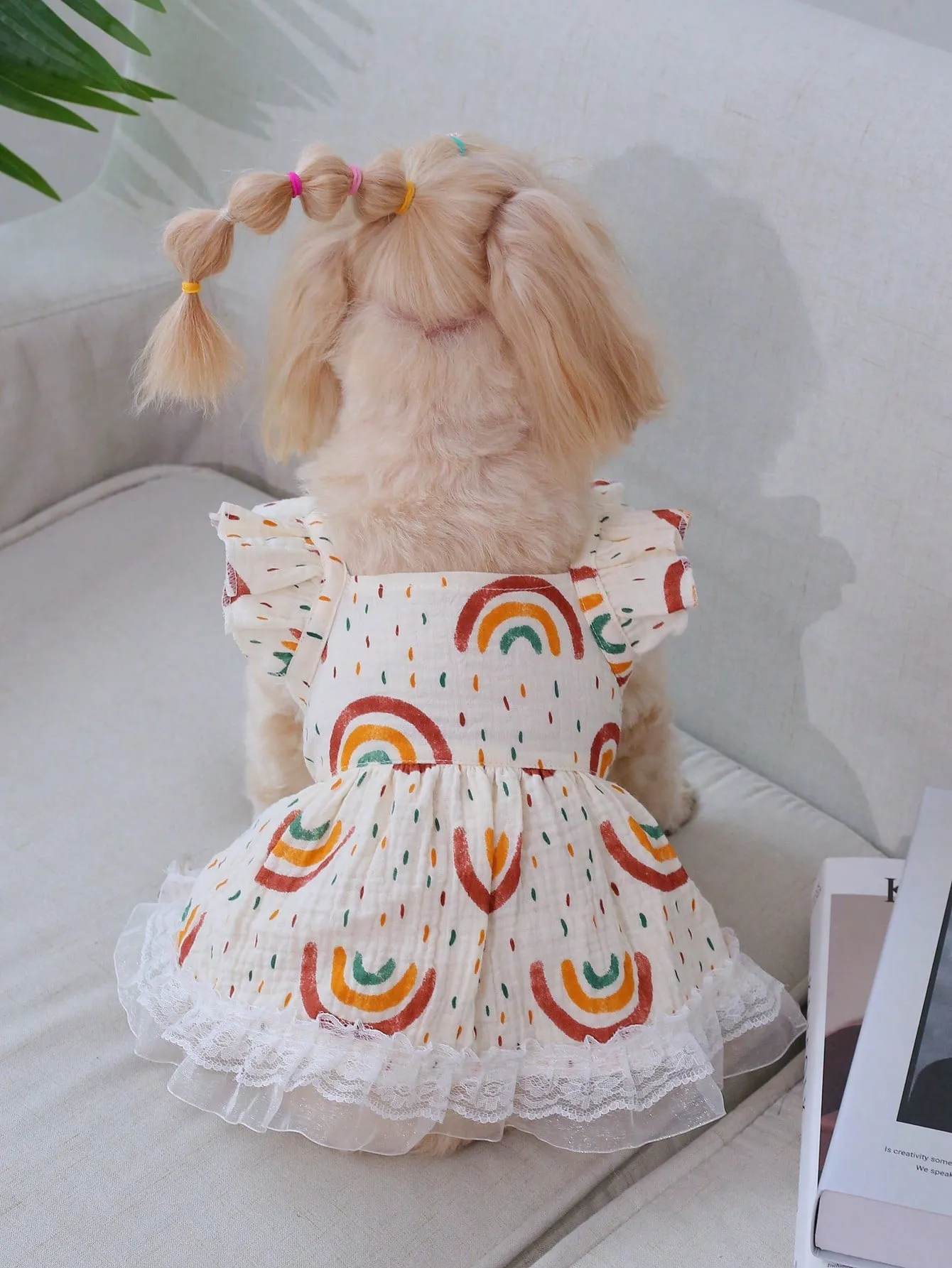 1pc Flower Print Pet Dress For Dog And Cat For Summer