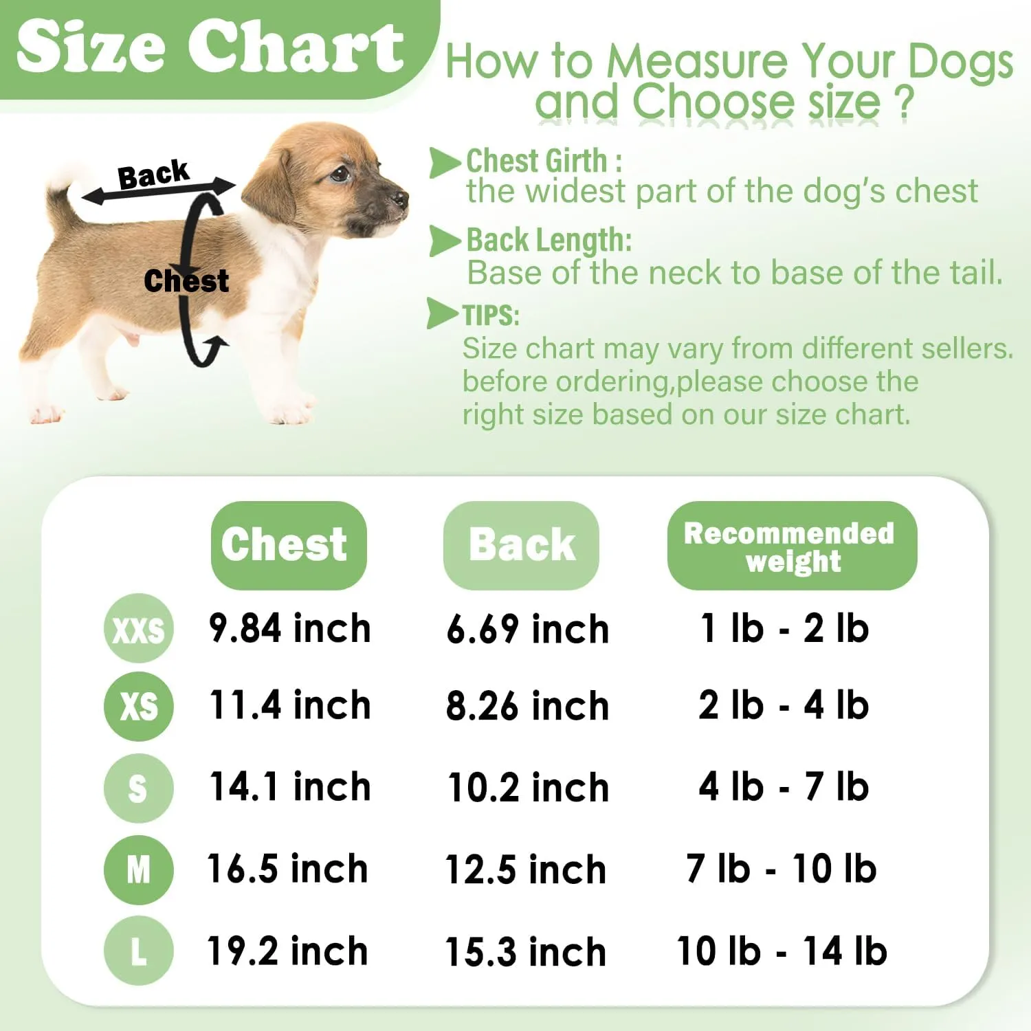 2 Pieces Turtleneck Sweaters for Small Dogs, Fall Winter Warm Knitted Puppy Cat Clothes, Pet Sweater for Girls Boys, Teacup, Chihuahua, Yorkie, Green, White, XXS