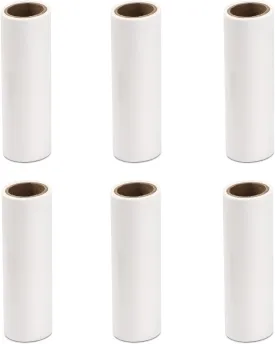 6 Rolls Multifunctional Lint Roller Refills 240 Sheets, 3 in Lint Roller Refills Only for Pet Hair Removal Tool, Reusable Small Sticky Refill for Clothes Household Furniture