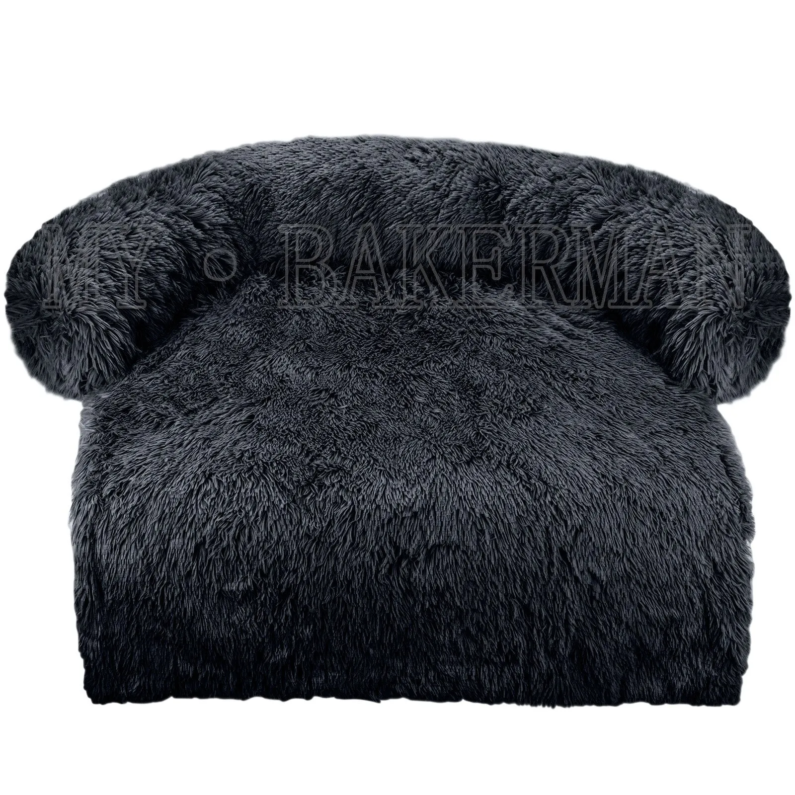 Airopaws™ Large Dog Bed Sofa: Fluffy Dogs Pet House with Long Plush Warm Kennel - Cozy Mat for Cats and Puppies, Washable Blanket Sofa Cover Included