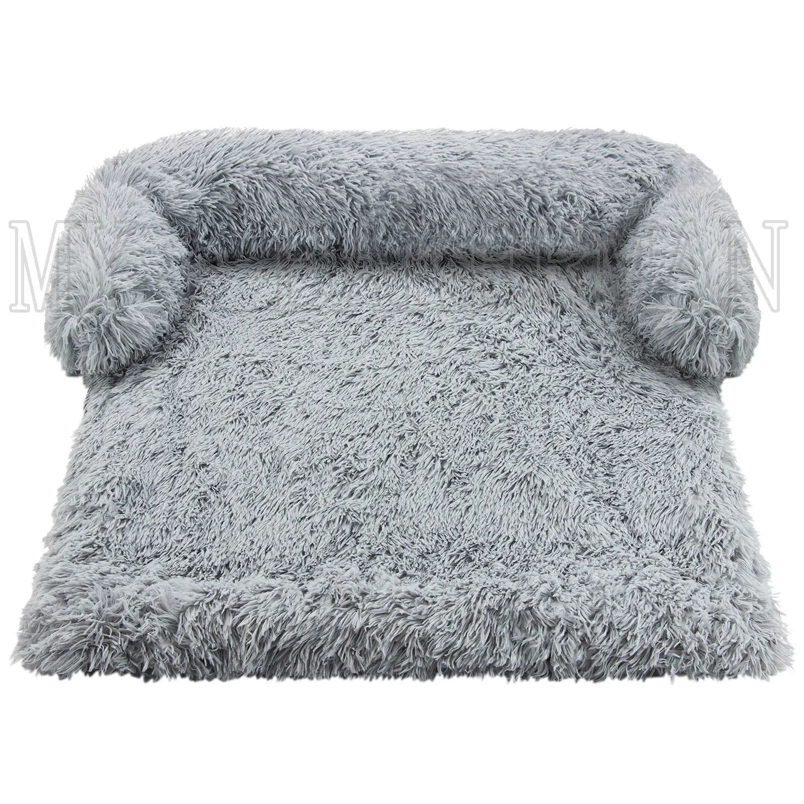 Airopaws™ Large Dog Bed Sofa: Fluffy Dogs Pet House with Long Plush Warm Kennel - Cozy Mat for Cats and Puppies, Washable Blanket Sofa Cover Included