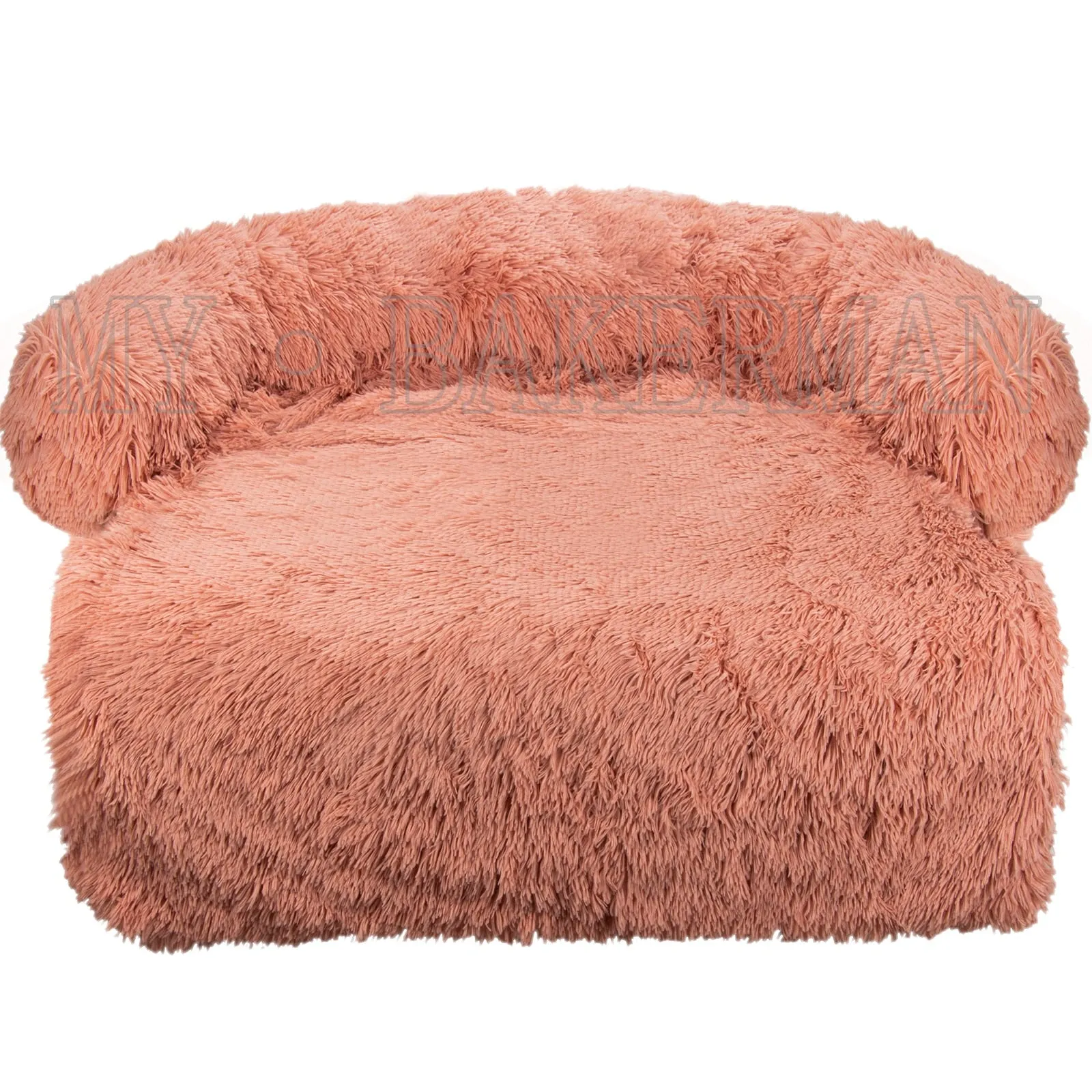 Airopaws™ Large Dog Bed Sofa: Fluffy Dogs Pet House with Long Plush Warm Kennel - Cozy Mat for Cats and Puppies, Washable Blanket Sofa Cover Included