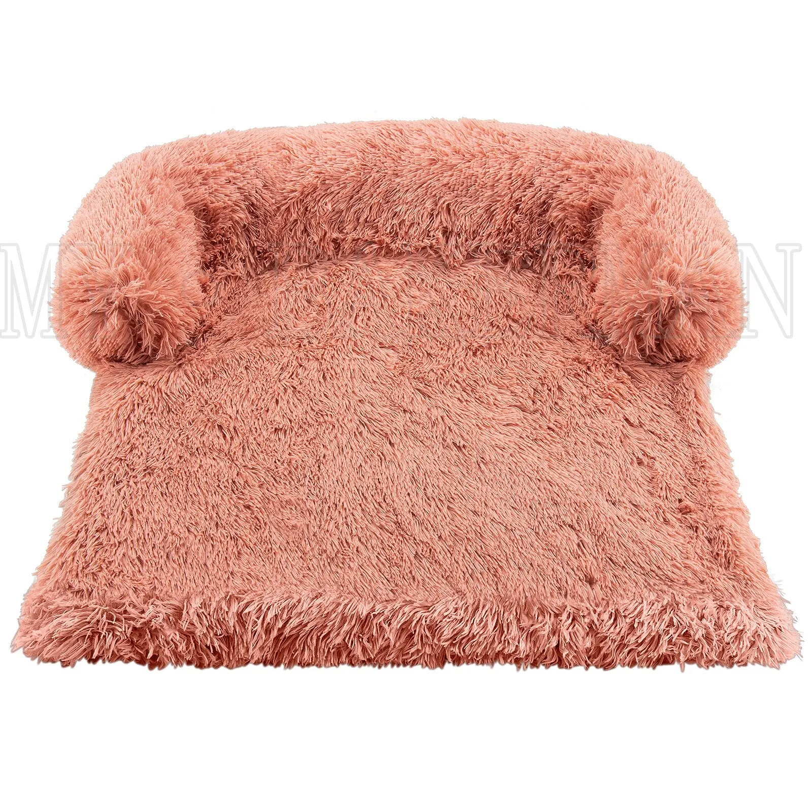 Airopaws™ Large Dog Bed Sofa: Fluffy Dogs Pet House with Long Plush Warm Kennel - Cozy Mat for Cats and Puppies, Washable Blanket Sofa Cover Included