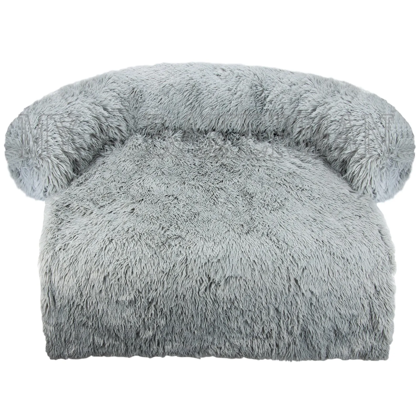 Airopaws™ Large Dog Bed Sofa: Fluffy Dogs Pet House with Long Plush Warm Kennel - Cozy Mat for Cats and Puppies, Washable Blanket Sofa Cover Included