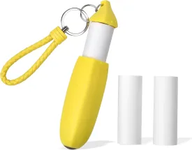 Banana Portable Lint Roller - Unique and Adorable Desig, Portable and Convenient for Solving The Awkward of Pet Hair on Clothes(1 * Lint Roller   2 * Replacement Cores)