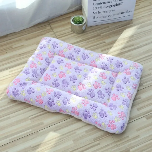 Breathable Cat Bed Square Pet Mat Coral Fleece Bed