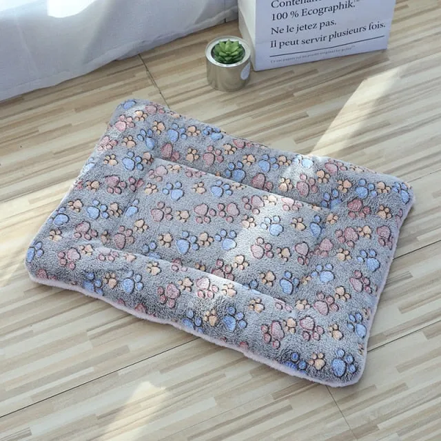 Breathable Cat Bed Square Pet Mat Coral Fleece Bed