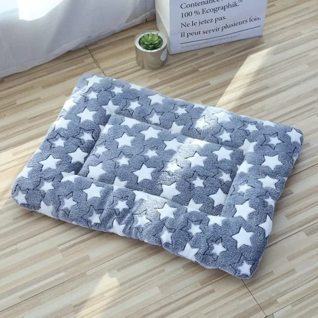 Breathable Cat Bed Square Pet Mat Coral Fleece Bed