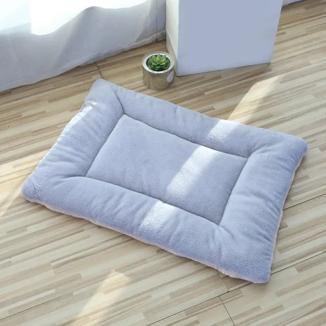 Breathable Cat Bed Square Pet Mat Coral Fleece Bed