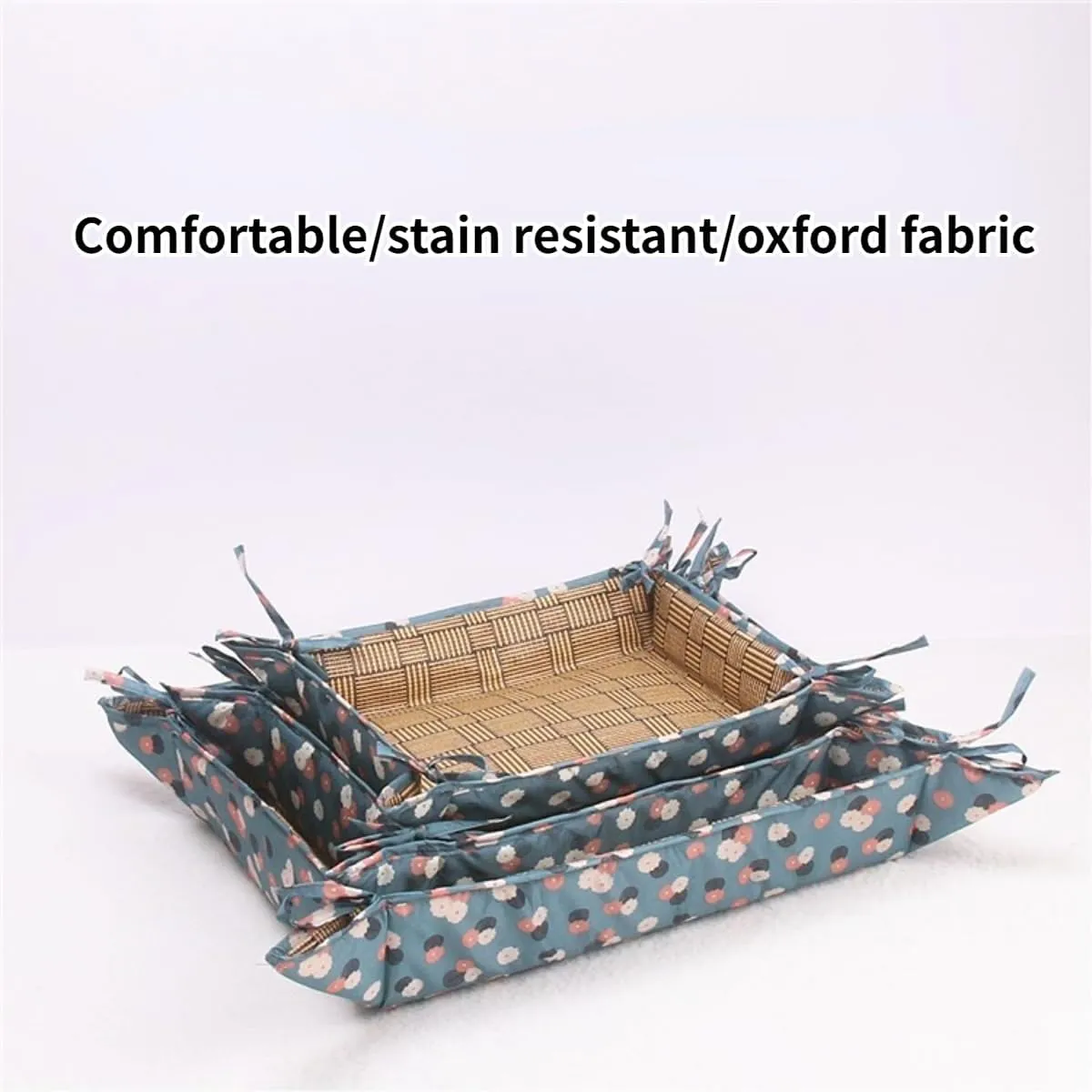 Cat Mat, Cat Nest Bed and Cat Hammock 3 in 1 Foldable Waterproof and Comfortable Pet Cage Mat with Straps Cute Pattern Four Seasons Washable Pet Cooling Mat for Cats and Puppies (Yellow,Small)