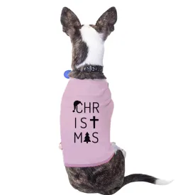 Christmas Letters Pets Pink Shirt