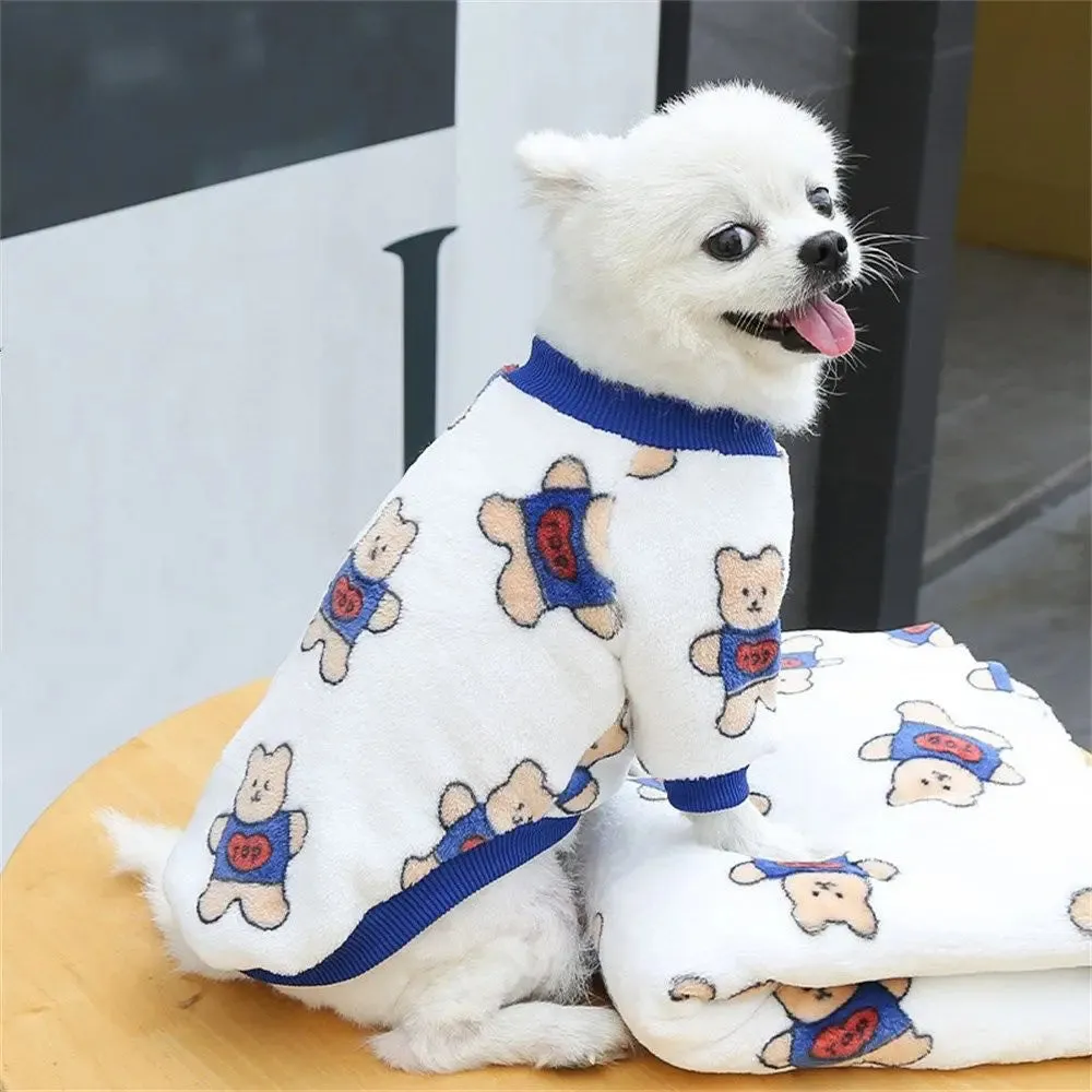 Cozy Comfort for Furry Friends: Thicken Fleece Pet Dog Clothes - Warm Puppy Coats and Costumes for Autumn and Winter - Stylish Jacket Vest for Small to Medium Dogs and Cats