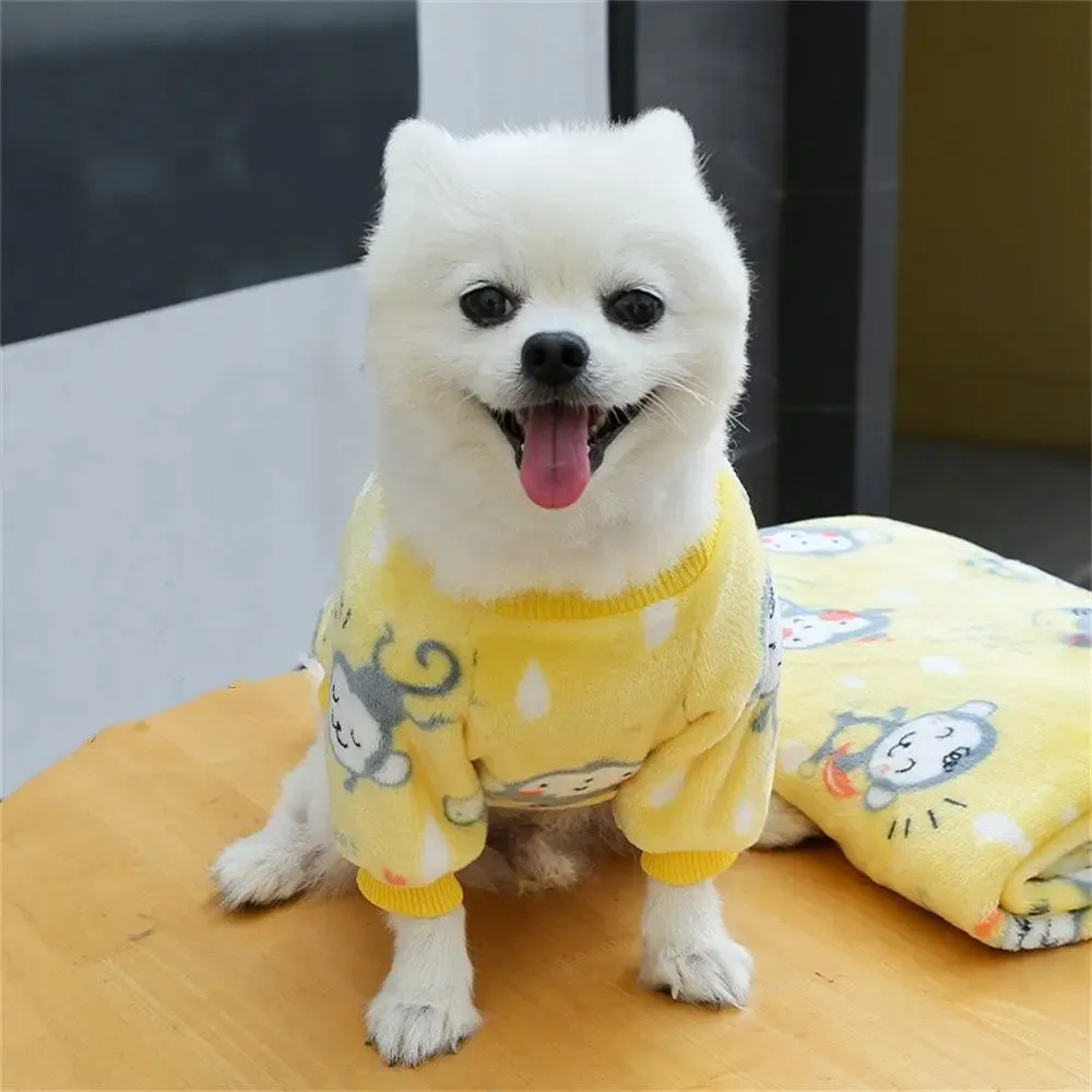 Cozy Comfort for Furry Friends: Thicken Fleece Pet Dog Clothes - Warm Puppy Coats and Costumes for Autumn and Winter - Stylish Jacket Vest for Small to Medium Dogs and Cats