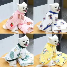 Cozy Comfort for Furry Friends: Thicken Fleece Pet Dog Clothes - Warm Puppy Coats and Costumes for Autumn and Winter - Stylish Jacket Vest for Small to Medium Dogs and Cats