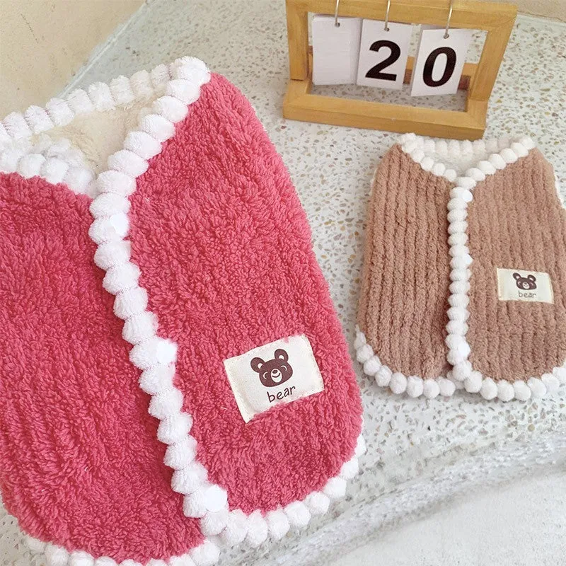 Cute Button Through Pet Jacket Vest