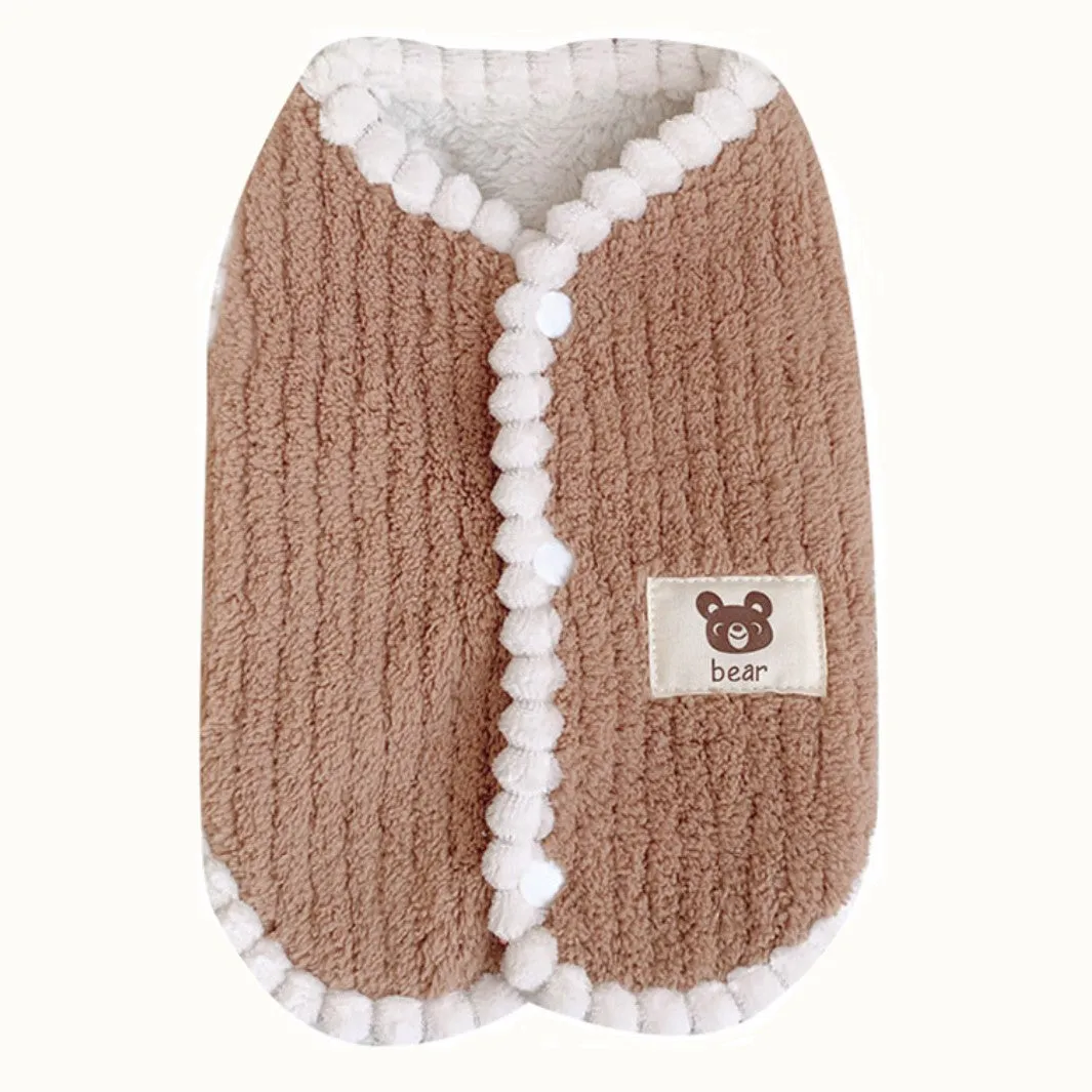 Cute Button Through Pet Jacket Vest