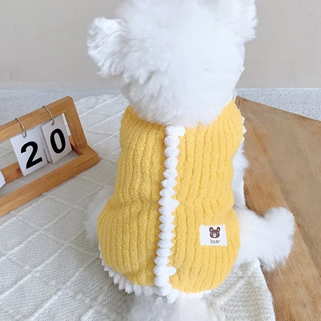 Cute Button Through Pet Jacket Vest