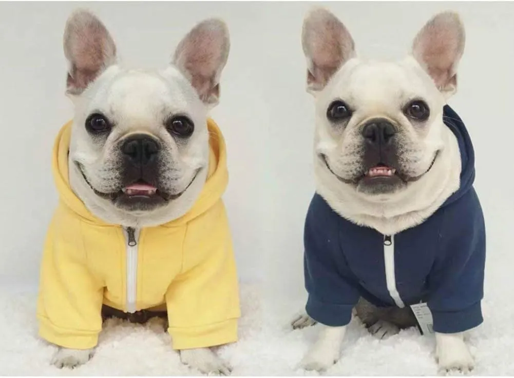 Dog Hoodie Pet Clothes, Soft Dog Sweatshirt, Warm Fleece Dog Hoodies for Small Medium Dogs, Winter Cold Weather Puppy Sweater with Pocket, Hooded Coat Costume Cat Apparel Outfit