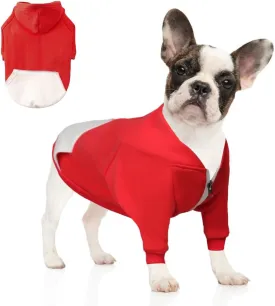 Dog Hoodie Pet Clothes, Soft Dog Sweatshirt, Warm Fleece Dog Hoodies for Small Medium Dogs, Winter Cold Weather Puppy Sweater with Pocket, Hooded Coat Costume Cat Apparel Outfit