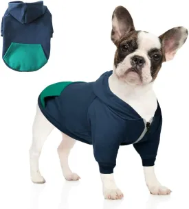 Dog Hoodie Pet Clothes, Soft Dog Sweatshirt, Warm Fleece Dog Hoodies for Small Medium Dogs, Winter Cold Weather Puppy Sweater with Pocket, Hooded Coat Costume Cat Apparel Outfit