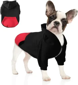 Dog Hoodie, Soft Sweatshirt, Warm Fleece Hoodies for Small Medium Dogs, Winter Cold Weather Puppy Sweater With Pocket, Hooded Coat Costume Cat Apparel Outfit