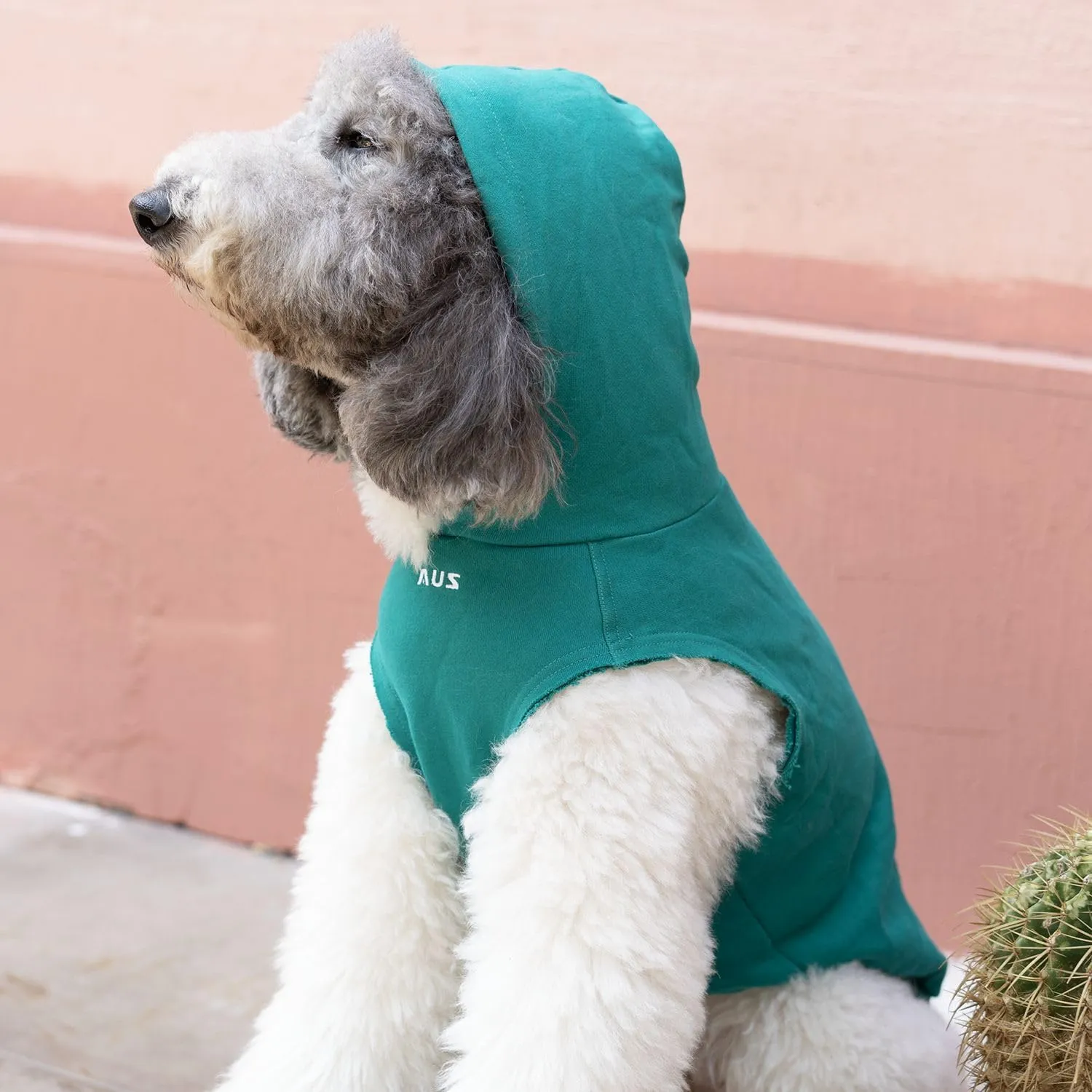 Dog Pet Clothes Hoodies Sleeveless Sweatershirt for Extra Large Dogs Boy Girl Doggy Sweater Elastic Cotton Pullover Hoodie for Labrador Golden Retriever Border Collie German Shepherd - Green XXL
