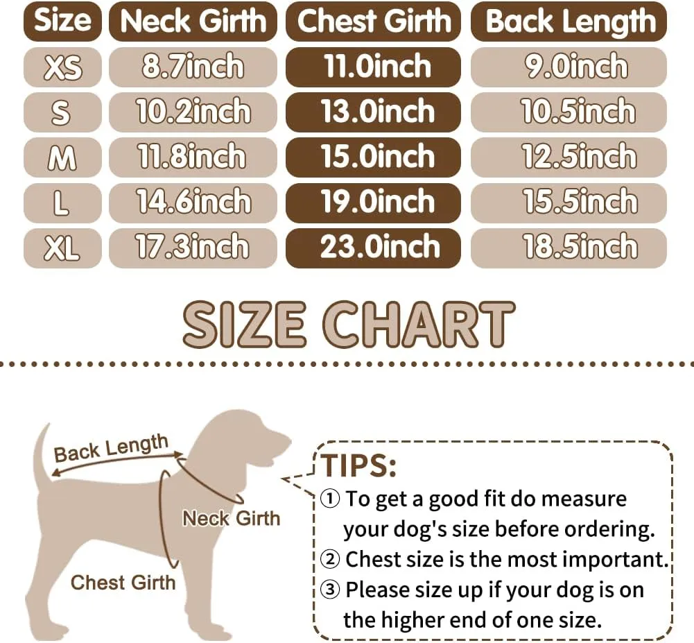 EMUST Sweater for Medium Large Dogs Boy Girl, Cute Pet Sweater with Turtleneck & Sleeve, Cold Weather Warm Elastic Pullover Knitwear Dog Sweaters, Thick Dog Winter Clothes, Indoor & Outdoor, Khaki L
