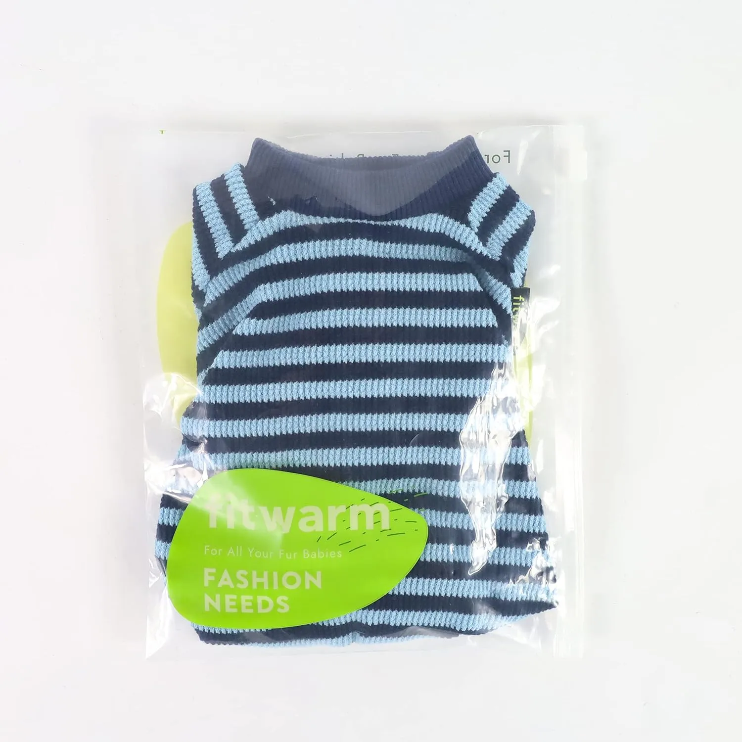 Fitwarm Blue and White Striped Dog Pajamas, Waffle Dog Clothes for Small Dogs Girl Boy, Puppy Onesie with Feet, Pet Cat Outfit, XS
