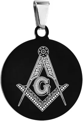 Freemasonry Sign Pet ID Tags Personalized Stainless Steel Dog and Cat Tags Cute Collar Tag Circular