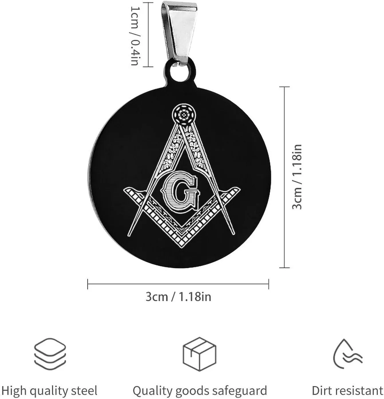 Freemasonry Sign Pet ID Tags Personalized Stainless Steel Dog and Cat Tags Cute Collar Tag Circular