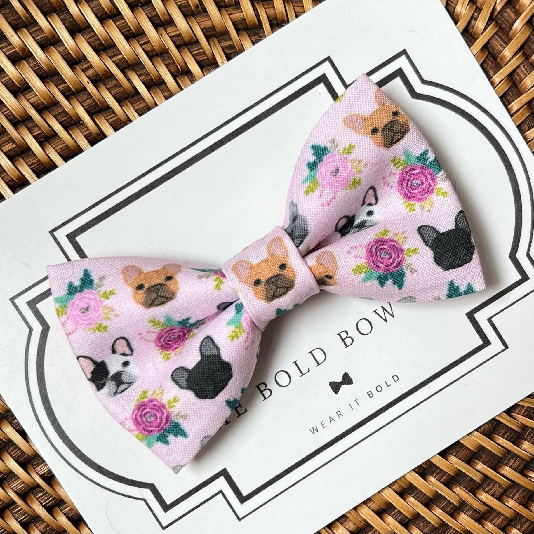 French Bulldog Bow for Dog Collar and Cat Collar