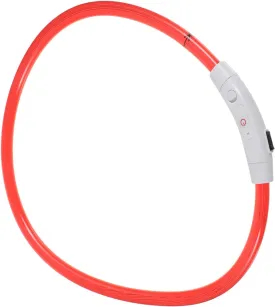 GALPADA LED Rechargeable Dog Collar Glow The Dark Puppy Collar with Cable for Nighttime Safety Fashionable Pet Accessory for Dogs Cats and Outdoor Activities