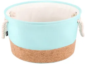 Guava Cork & Poly basket round L - 45x45x25cm green