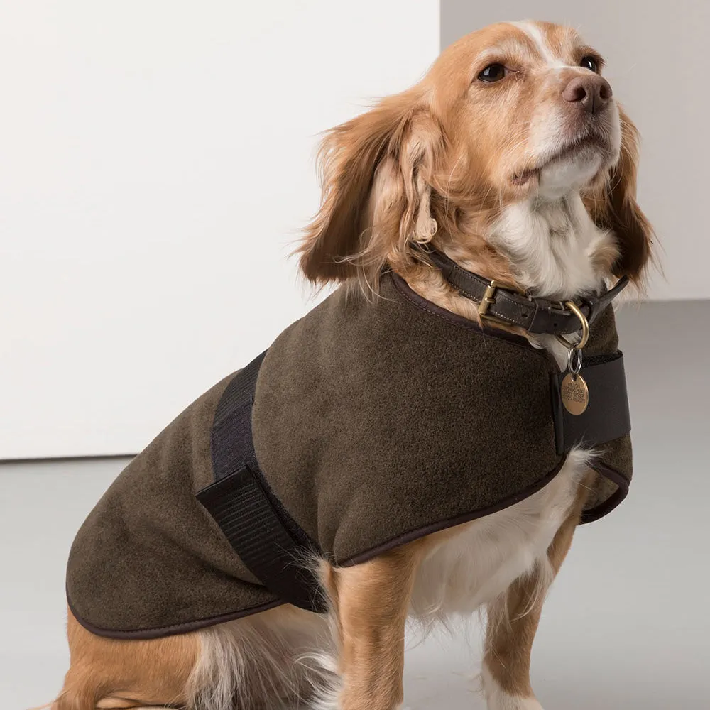 Harpham Fleece Dog Coat County Country Olive 14"