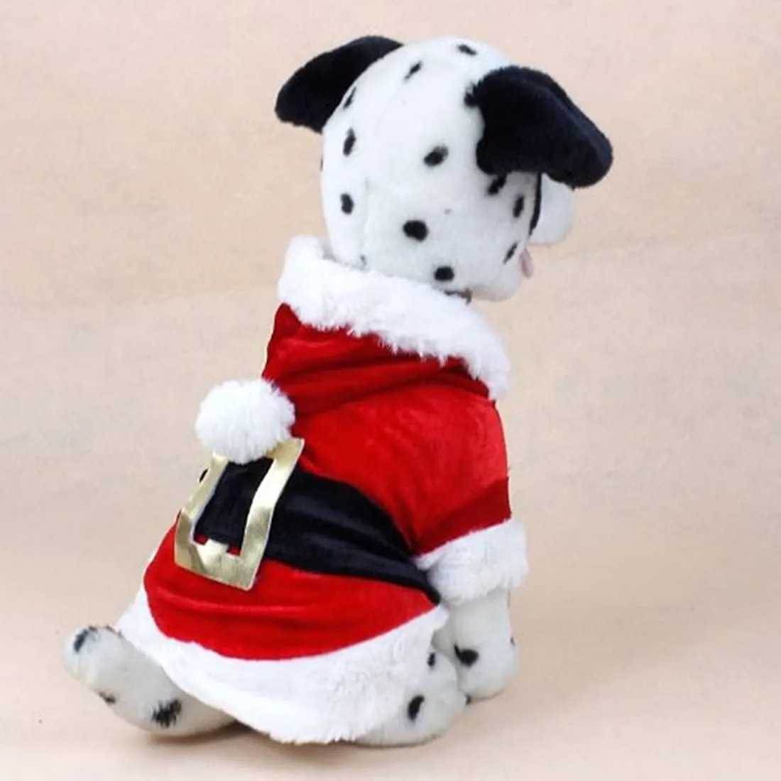 Idepet Santa Dog Costume Christmas Pet Clothes Winter Hoodie Coat Clothes for Dog Pet Clothing Chihuahua Yorkshire Poodle (XS)