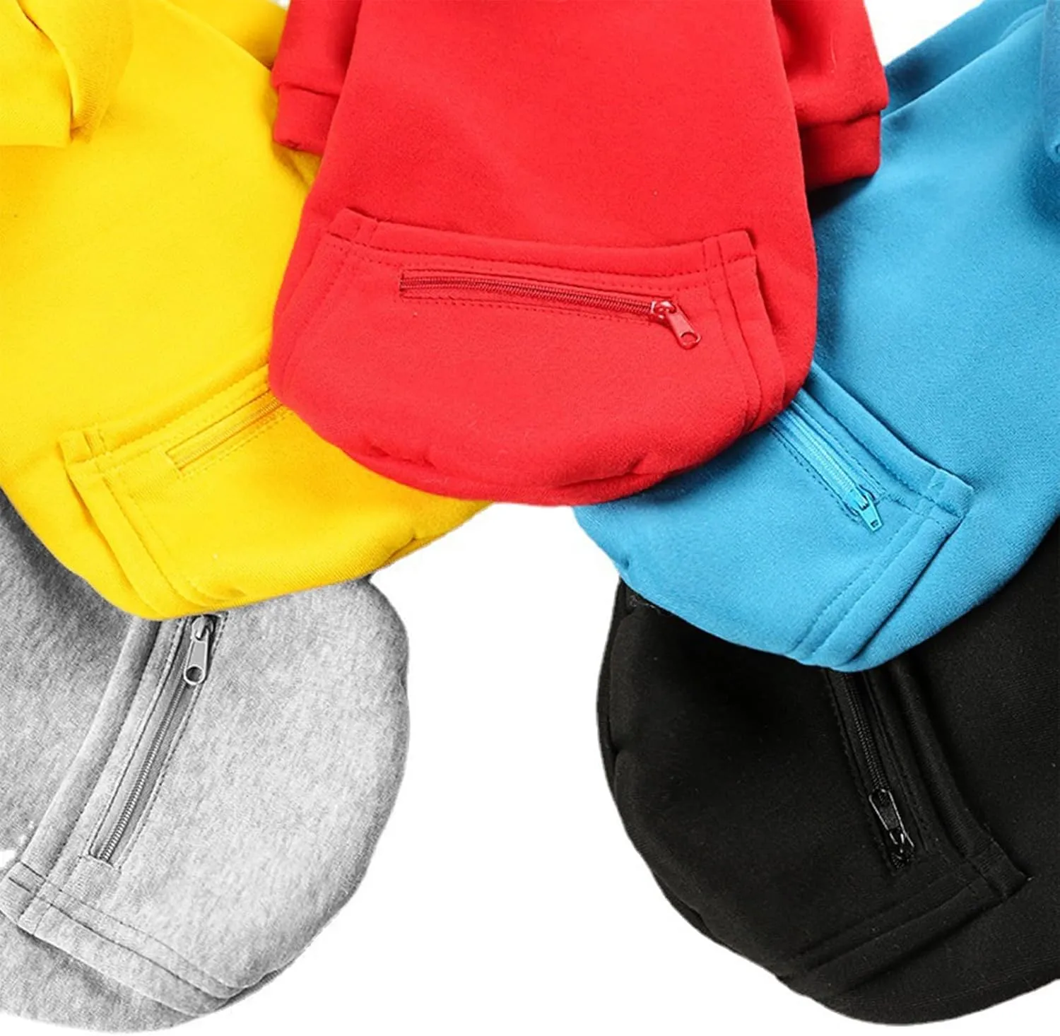 Jecikelon Pet Dog Cold Weather Coat with Pocket Winter Dog Hoodie Warm Puppy Clothes for Small Dogs Chihuahua Clothing (Small, Y02-Yellow)