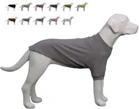 Lovelonglong Ribbed Dog T-Shirt Cotton Knitted Dog Sweaters for All Season Pet T-Shirts for Large Medium Small Dogs Dark Gray 3XL