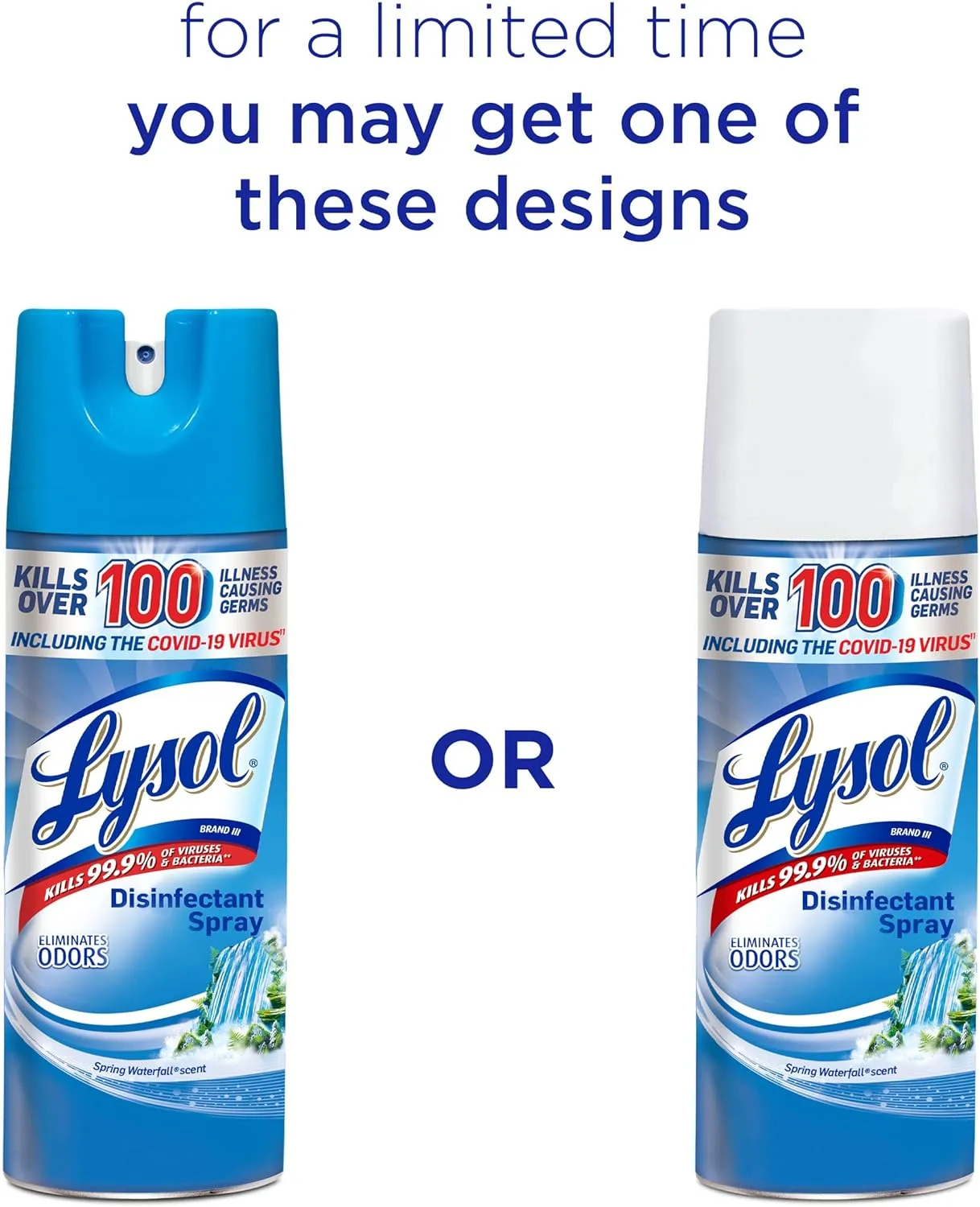 Lysol Sanitizing and Antibacterial Spray for Disinfecting and Deodorizing, Spring Waterfall, 12.5 Fl Oz