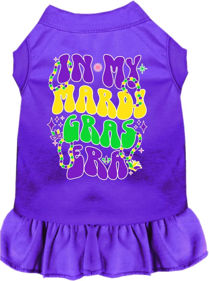Pet Dog & Cat Screen Printed Dress "In My Mardi Gras Era"