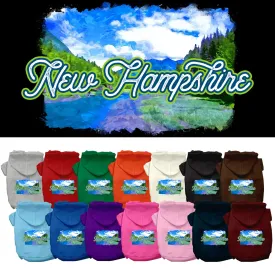Pet Dog & Cat Screen Printed Hoodie for Medium to Large Pets (Sizes 2XL-6XL), "New Hampshire Summer"