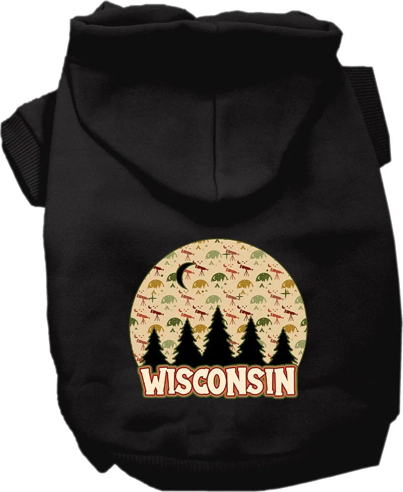 Pet Dog & Cat Screen Printed Hoodie for Medium to Large Pets (Sizes 2XL-6XL), "Wisconsin Under The Stars"