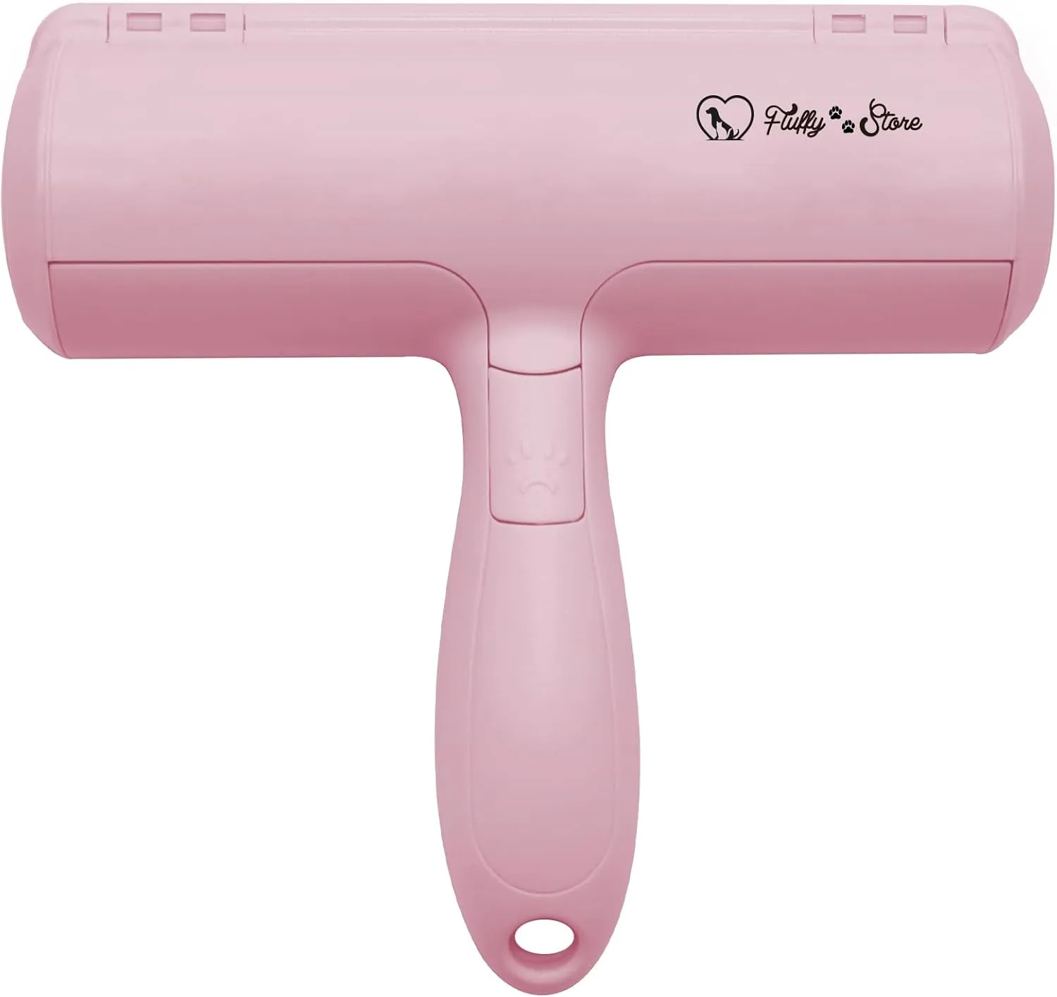 Pet Hair Remover and Reusable Lint Roller- Fluffy Paws Cat and Dog Hair Remover -Pink Color Handle
