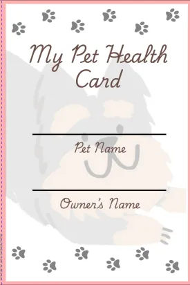 Pet Health Record Paperback  June 3, 2025