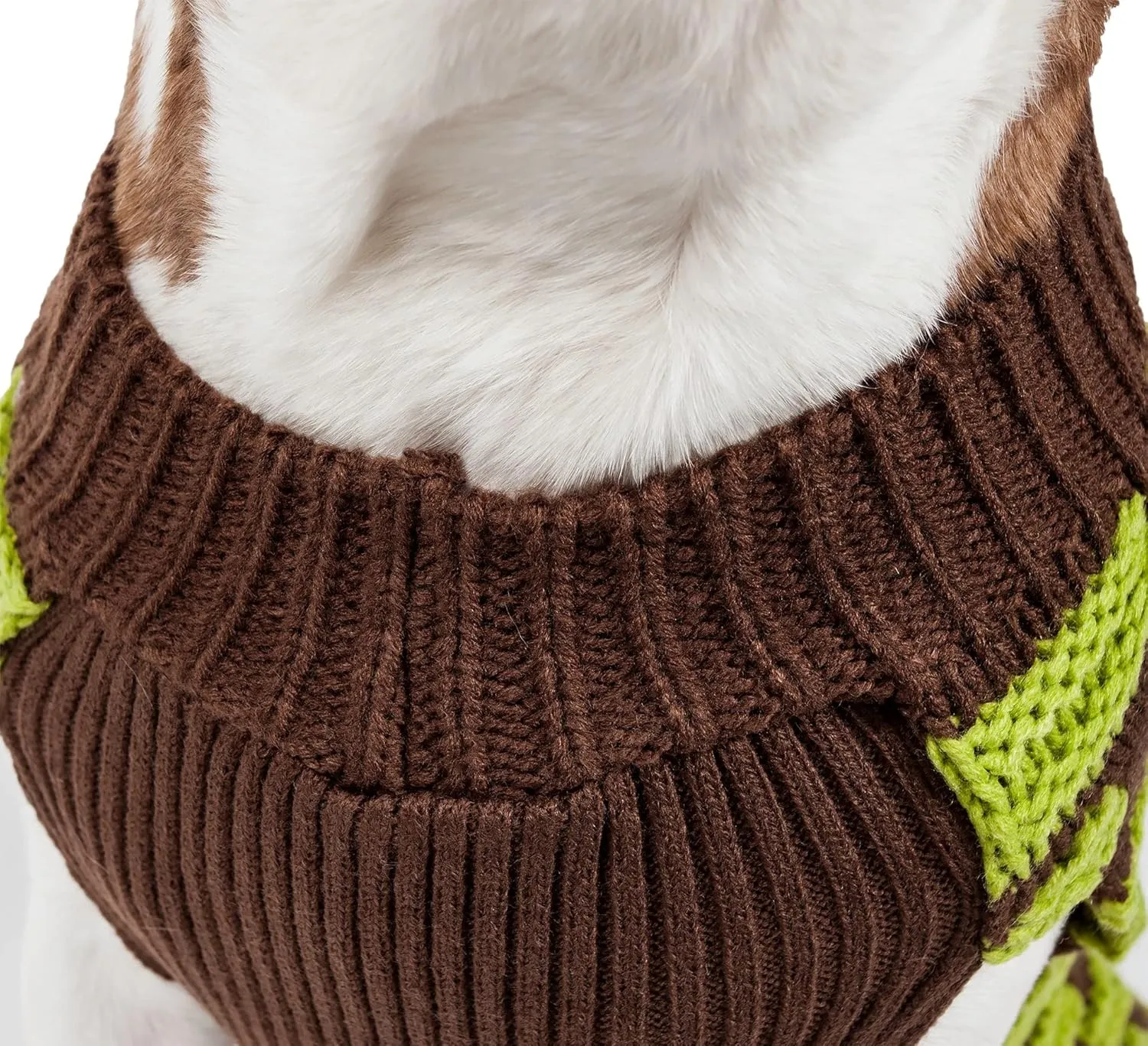 Pet Life  Weaved Fashion Pet Sweater - Designer Heavy Knitted Dog Sweater with Turtle Neck - Winter Dog Clothes Designed to Keep Warm