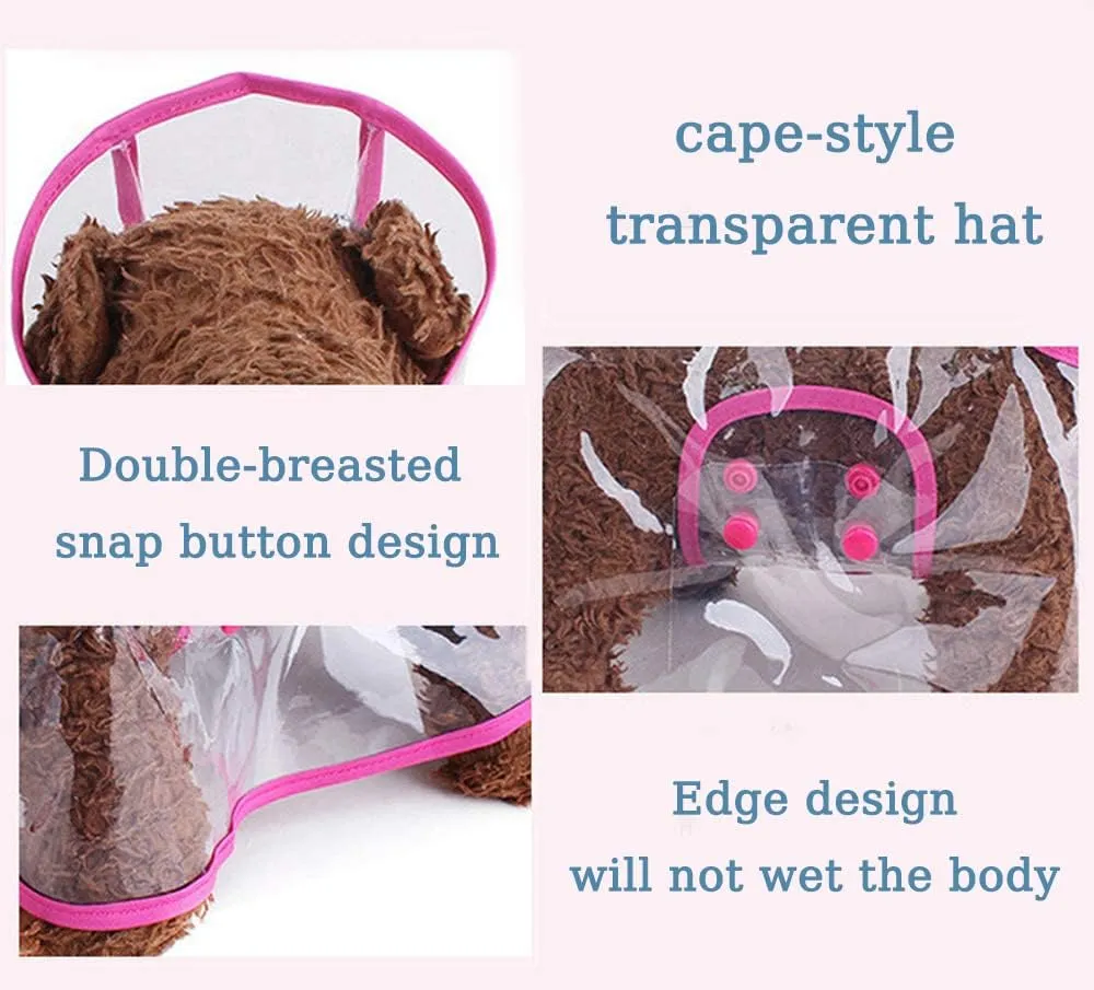 Pet Raincoat,Small Dog Waterproof Puppy Raincoat Coat Transparent Pet Dog Rainwear Clothes for Small Dogs Cats (L,Green)