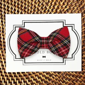 Red Tartan Plaid Bow Tie for Dog Collar or Cat Collar