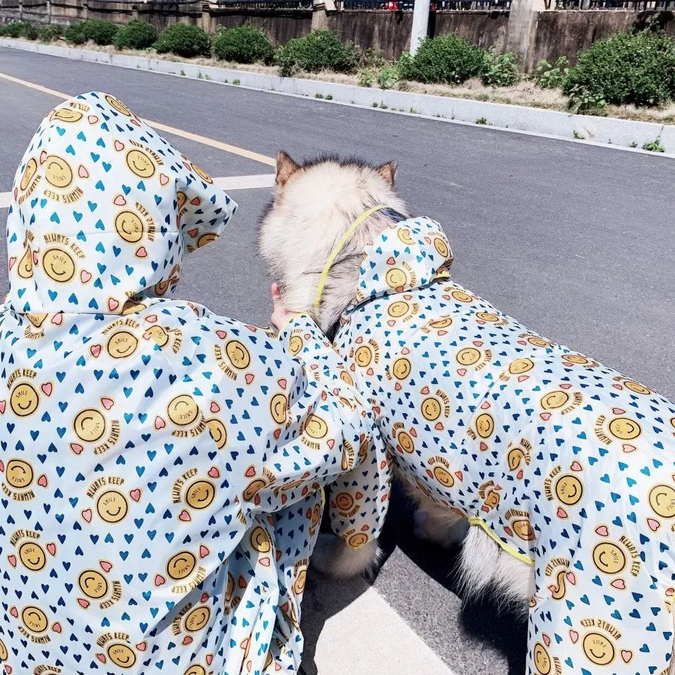 Smiley Pet Human Matching Rain Jacket
