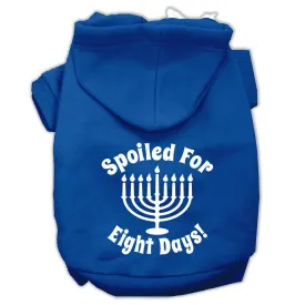 Spoiled For 8 Days Screenprint Dog Pet Hoodies Blue Size Sm (10)