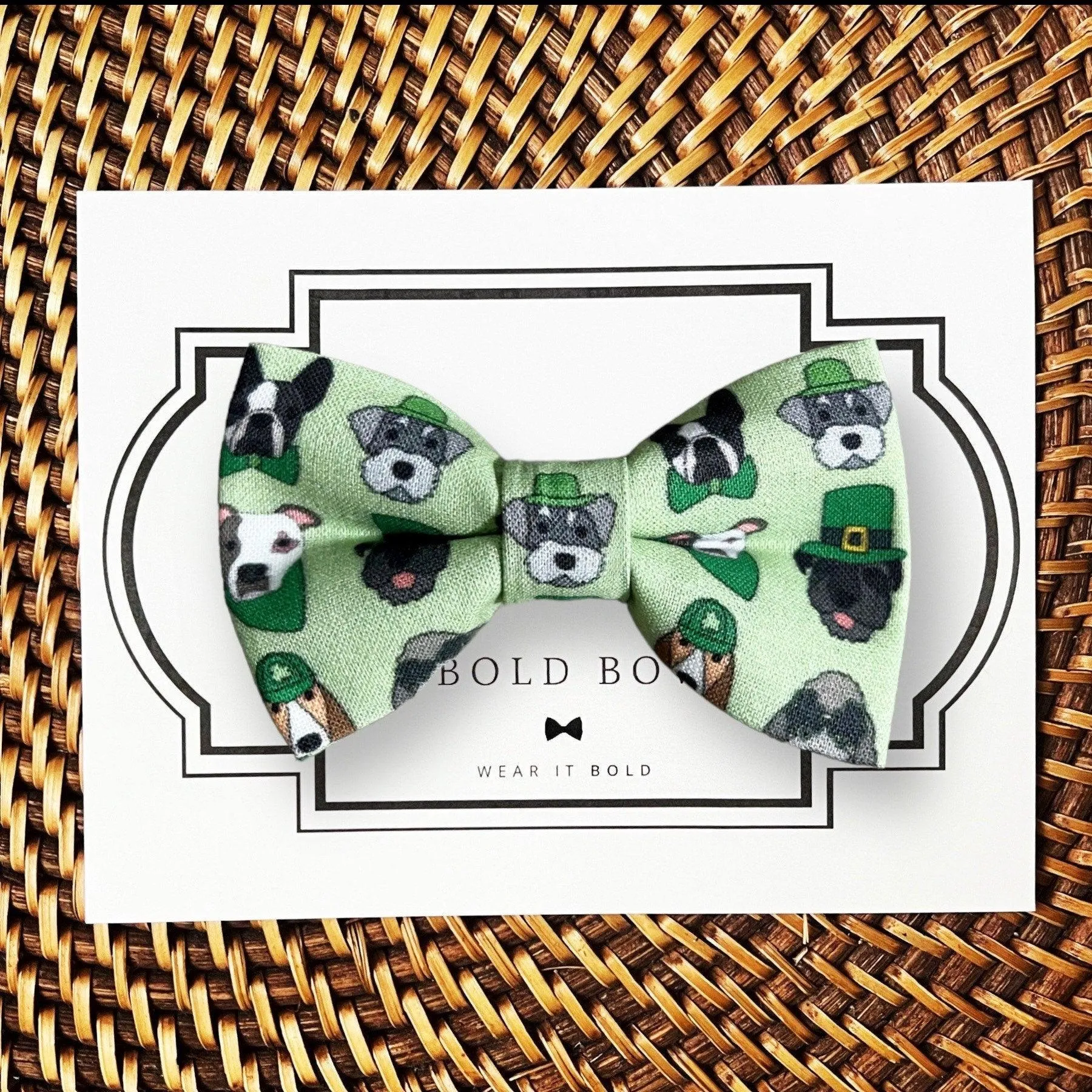St Patrick's Day Leprechaun Dog Bow for Dog Collar or Cat Collar
